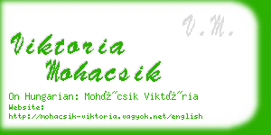 viktoria mohacsik business card